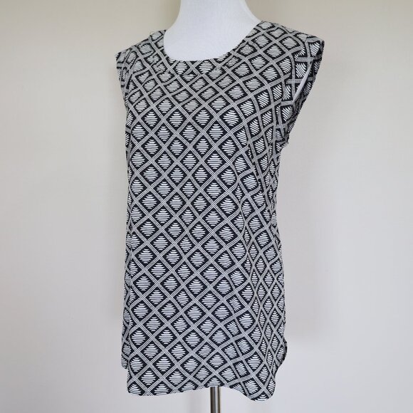 J. CREW Size 00 Black Red Skirt Blouse Set Sleeveless Career No. 2 Pencil Skirt - Picture 3 of 12